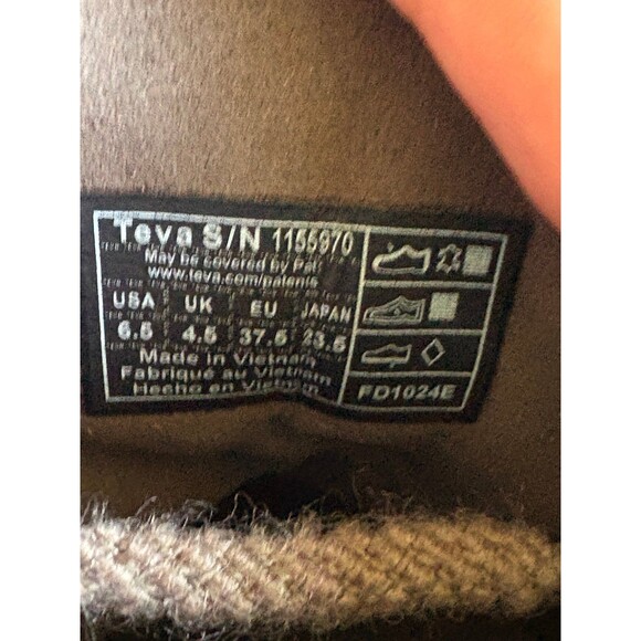 NEW Teva Midform Suede Patchwork Boot, Navy/Tan, Women’s Sz 6.5 - Picture 9 of 9